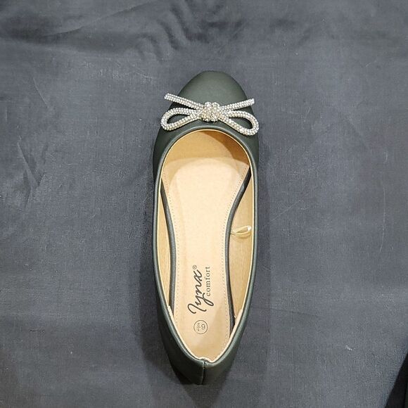 BRAND NEW LYNX JEWEL BOWNOT EMBELLISHMENTS SLIP-ON WOMEN"S FLAT - Picture 12 of 14